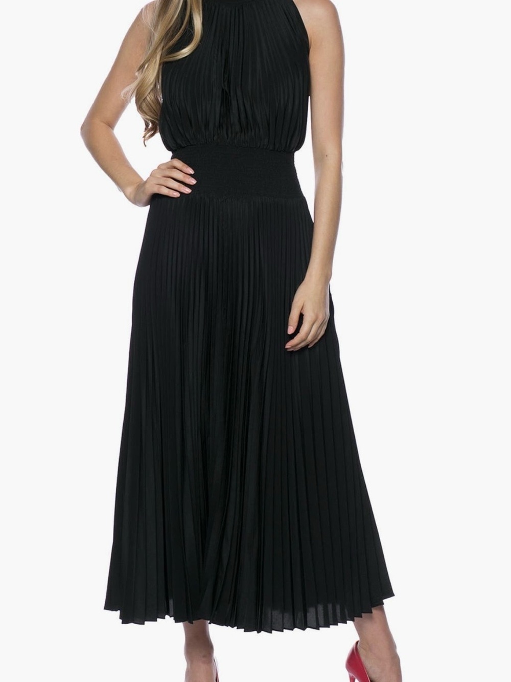 Elegant Navy Blue,from Marina Pleated Dress